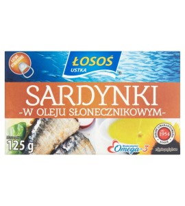 SARDYNKI W OLEJU SŁONECZNIKOWYM 125G ŁOSOŚ