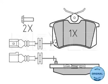 КОЛОДКИ ТОРМОЗНЫЕ VOLKSWAGEN SKODA SEAT MEYLE