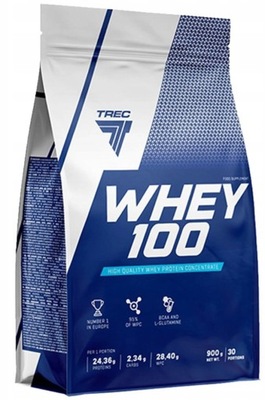 TREC WHEY 100 900G CIASTKO BIAŁKO SERWATKA WPC