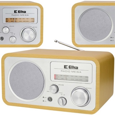 RADIO ELTRA MEWA KUCHENNE BUDOWALNE RETRO DREWNO SREBRNE BUK LW/FM