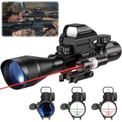 4-12X50EG TAKTYCZNY LUNETA CELOWNICZA-R/G ŚWIETLENIE COMBO Z CZERWONY