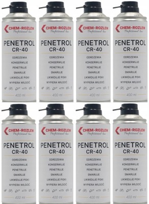 PENETROL CR-40 ODRDZEWIACZ PENETRATOR WIELOZADANIOWY 400ML SPRAY 8 PIEZAS  