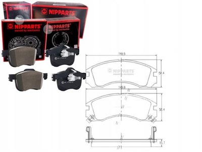 ZAPATAS DE FRENADO PARTE DELANTERA MITSUBISHI PAJERO ,SIGMA  