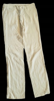 spodnie damskie lniane letnie L 40 A45 x1
