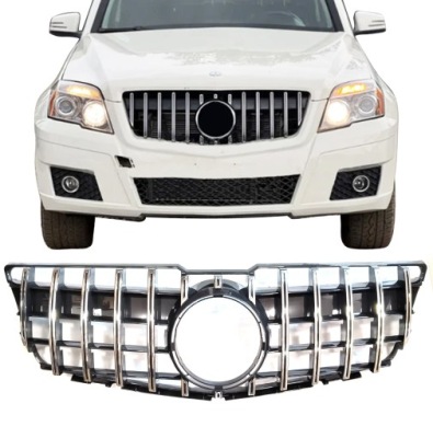 Решётка  решётка радиатора mercedes glk x204 2008-2012 panamericana amg gt хром качество фото №1