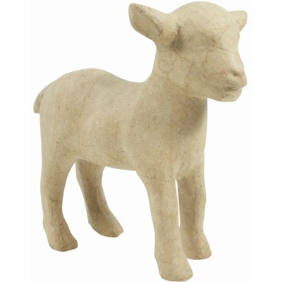 Figura Owieczka 22 x 20 x 13 cm z masy papierowej.