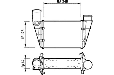 VALEO INTERCOOLER AUŠINTUVAS ORO ĮSIURBIMO AUDI A4 B5 A6 C5 VW 
