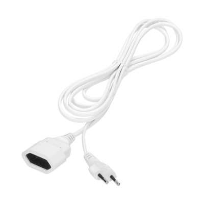 Przedłużacz domowy jednogniazdowy płaski, 1x2P, 1,5m,kabel PVC H03VV-F 2x0,