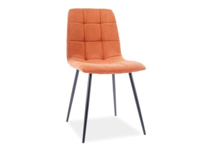 Krzesło do salonu odcienie pomarańczowego sztruks