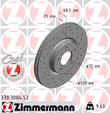 ZIMMERMANN 370.3084.52 DISKU STABDŽIŲ 