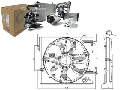 VENTILADOR DEL RADIADOR CON CUERPO NISSAN QASHQAI II RENAULT KADJAR  