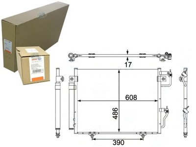 КОНДЕНСАТОР РАДИАТОР КОНДИЦИОНЕРА BEHR HELLA KDMT19