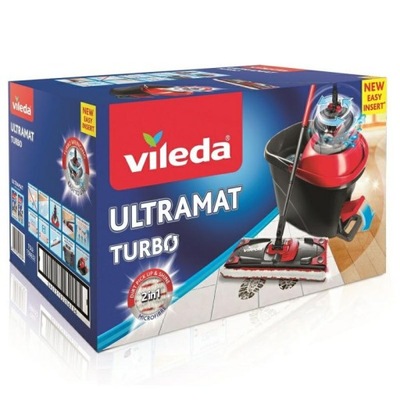 Vileda Ultramat Turbo Płaski 163425 Zestaw Mop + W