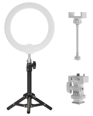 Lampa pierścieniowa LED Newell RL-10A Arctic White + statyw
