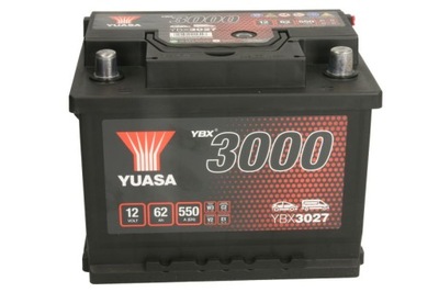 АКУМУЛЯТОР YUASA 62AH 550A YBX3027