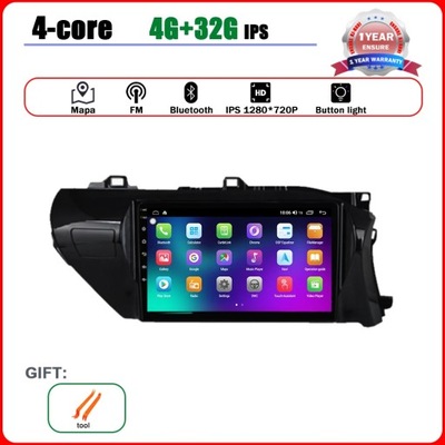 Y 4G 32GAUTO RADIO PLAYER CARPLAY BLUETOOTH PARA TOYOTA HILUX PICK UP UP AN1  