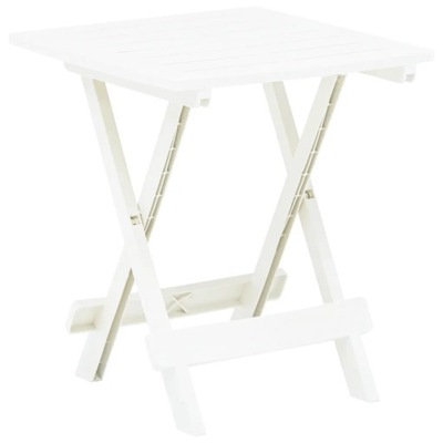 Składany stolik ogrodowy, biały, 45x43x50 cm, pl