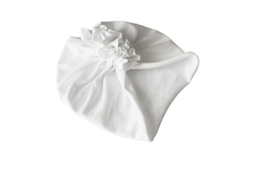 Czapka turban biel biały LEKKI 36-38 chrzest