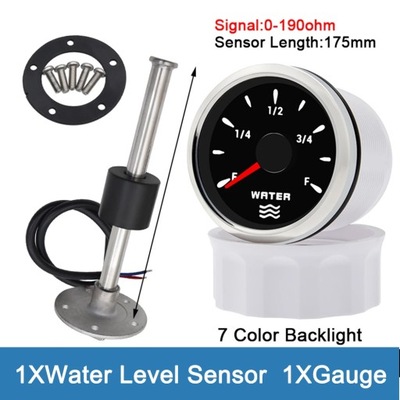52MM WATER LEVEL GAUGE WITH 100-500MM WATER LEVEL СЕНСОР 0-190 OHM S~84142