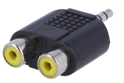 Adapter złącze 2xgniazdo RCA-jack 3,5mm wtyk stereo