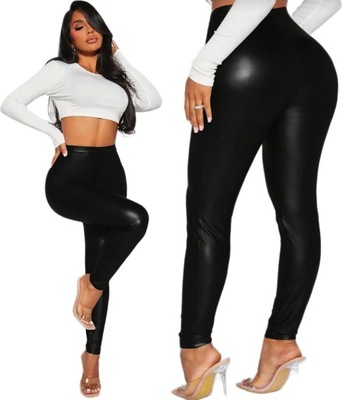 DIVATOS MATT BŐR HATÁSÚ LEGGINGS, ALAKFORMÁLÓ NADRÁG, ECO BŐR, SZŰK SZABÁSÚ