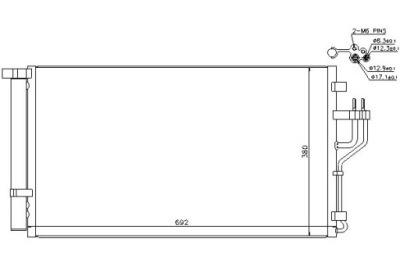 Nissens 940351 конденсатор, кондиционер фото №1