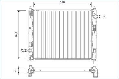 VALEO 701160 РАДИАТОР, СИСТЕМА ОХЛАЖДЕНИЯ ДВИГАТЕЛЯ