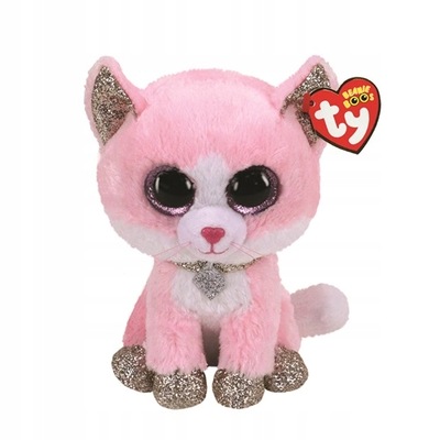 Maskotka TY BEANIE BOOS FIONA różowy kot 15 cm