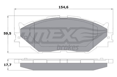 TOMEX BRAKES КОЛОДКИ ТОРМОЗНЫЕ LEXUS IS220D 05-