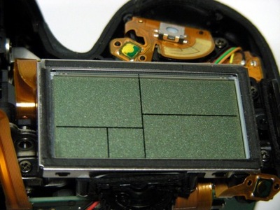 Pentax K10D - górny wyświetlacz LCD