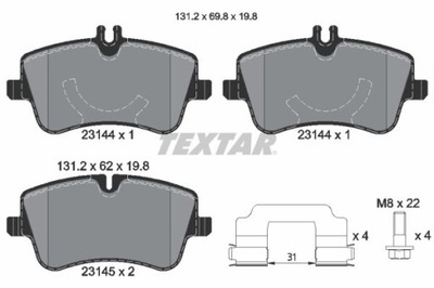 TEXTAR 2314401 ZAPATAS DE FRENADO  