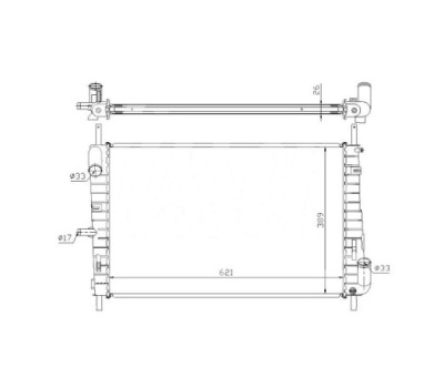 Радиатор воды ford mondeo 11.00- 1115769 фото №1