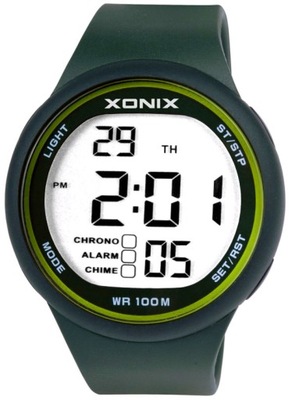 Męski Zegarek Cyfrowy z Czytelnym LCD XONIX WR100m