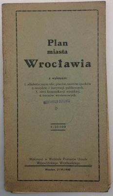 Plan miasta Wrocławia - 1948 r.