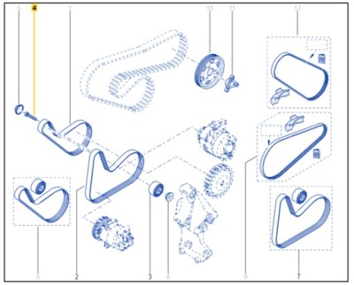 Болт ролики натяжителя ремень оборудование генератора фото №1