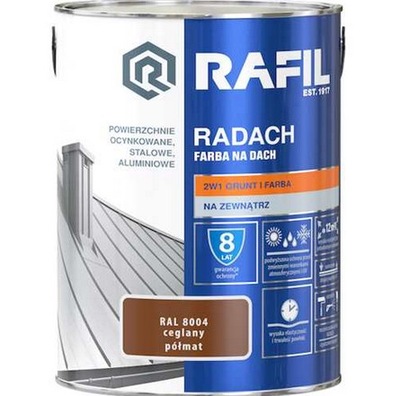 RAFIL RADACH NA DACH CEGLANY PÓŁMAT RAL8004 5 L