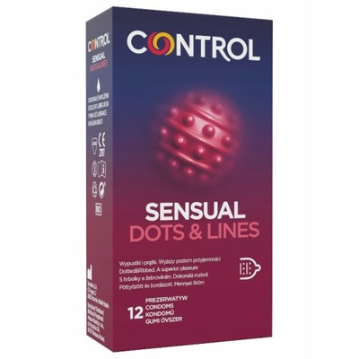 CONTROL SENSUAL 12szt Stymulujące Prążki Wypustki