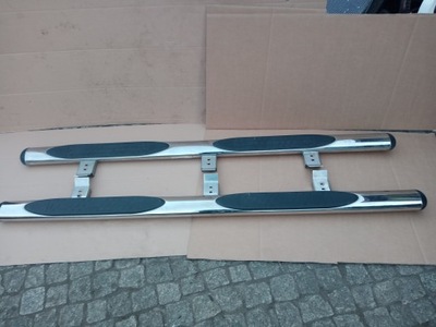 Vw amarok правый левый порог подножка хром комплект фото №1