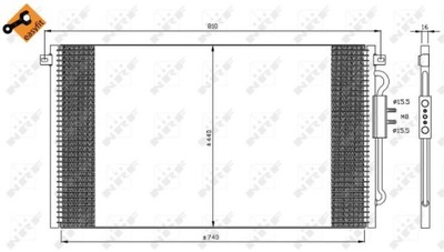 NRF CONDENSADOR DE ACONDICIONADOR CHRYSLER VOYAGER 00-  