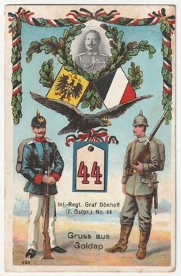 MAZURY. GOŁDAP. Pułk Piechoty nr 44, 7 - regimentówka, 1917