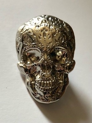 SKULL CRÁNEO MUERTE ODZNAKA PINS PRZYPINKA HEBILLA NIKIEL LUSTRE  