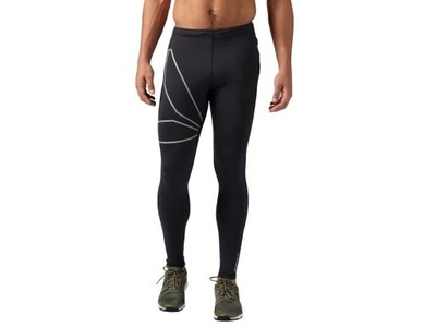 Legginsy termoaktywne Reebok OS Running spodnie getry męskie na siłownię
