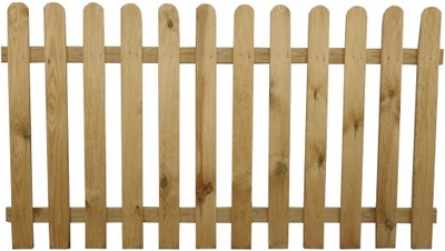 Płot sztachetowy gładki 180x120 cm