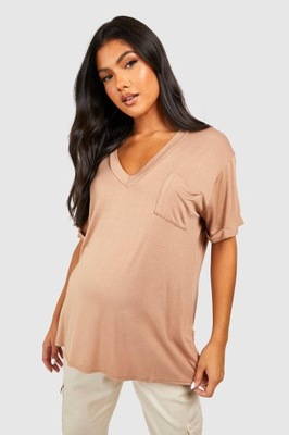 BOOHOO BEŻOWY T-SHIRT OVERSIZE (38)