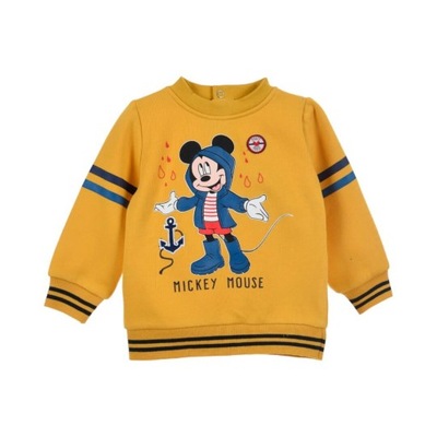 Disney Myszka Mickey miodowa bluza niemowlęca chłopięca na meszku 86