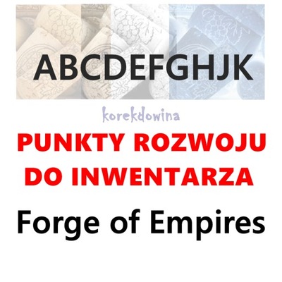 PACZKI 1000 PR do inwentarza FOE FORGE OF EMPIRES Świat ABCDEFGHJK