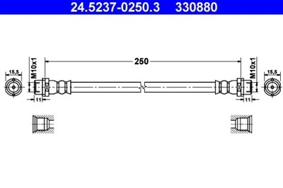 CABLE DE FRENADO ELÁSTICO VW PARTE TRASERA MULTIVAN/T5/T6 03- LEWY/PRAWY 24.5237-0  