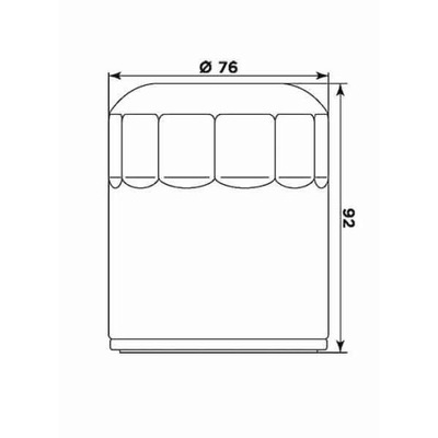 FILTRO ACEITES MIW-MEIWA BU10001 (HF171C)  