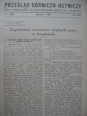 GÓRNICTWO Przegląd Górniczo-Hutniczy 12 num 1937