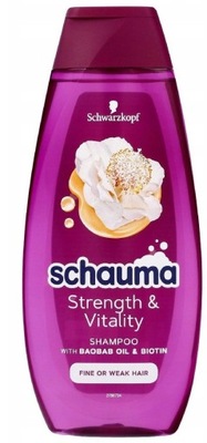 Schauma Szampon do Włosów Cienkich i Łamliwych Strength&Vitality 400ml